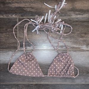 Acacia swimwear top polka dot